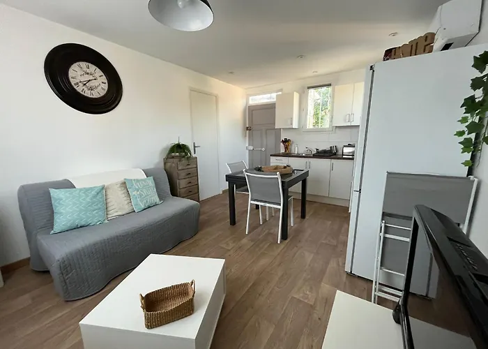 아파트 T2 30m2 Climatise Avec Jardin Proche De La 식스포즈레스플라지스